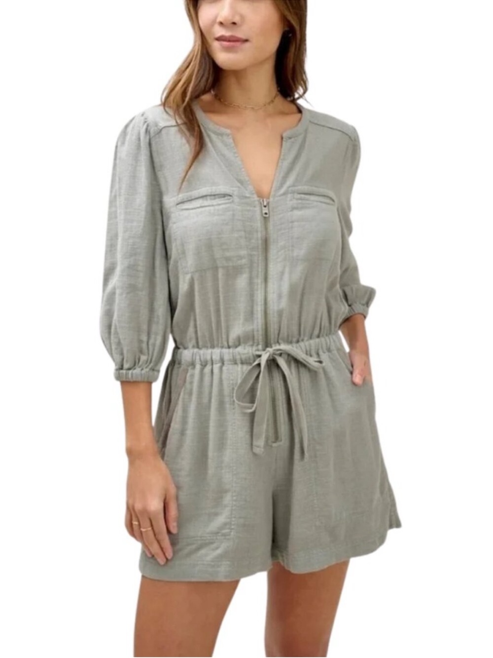 Splendid Sage Green Romper Small